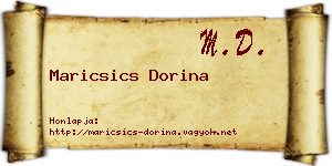 Maricsics Dorina névjegykártya